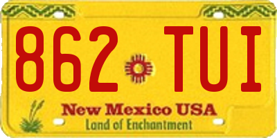 NM license plate 862TUI