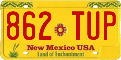 NM license plate 862TUP