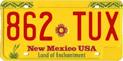 NM license plate 862TUX