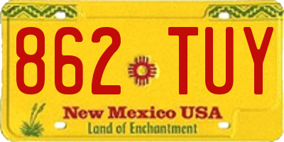 NM license plate 862TUY