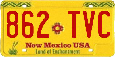 NM license plate 862TVC