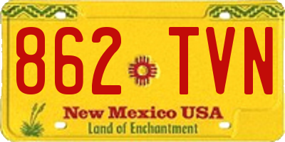 NM license plate 862TVN