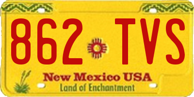 NM license plate 862TVS