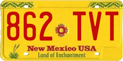 NM license plate 862TVT