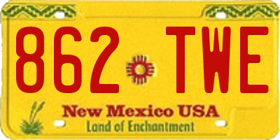 NM license plate 862TWE