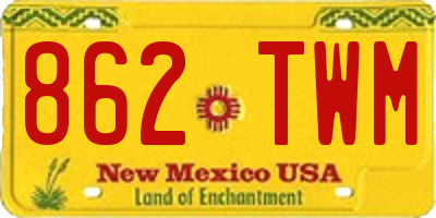 NM license plate 862TWM