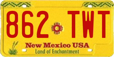 NM license plate 862TWT