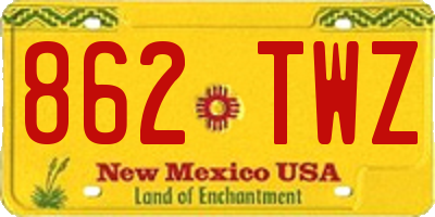 NM license plate 862TWZ
