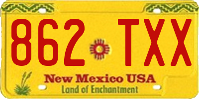 NM license plate 862TXX