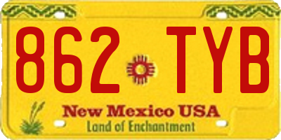 NM license plate 862TYB