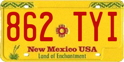 NM license plate 862TYI