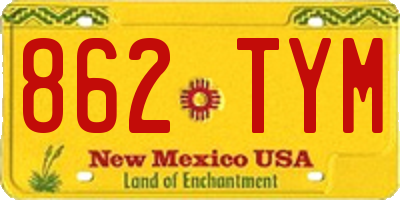 NM license plate 862TYM
