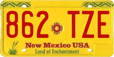 NM license plate 862TZE