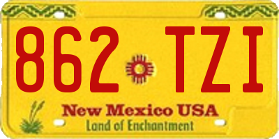NM license plate 862TZI