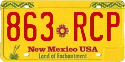 NM license plate 863RCP