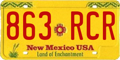 NM license plate 863RCR