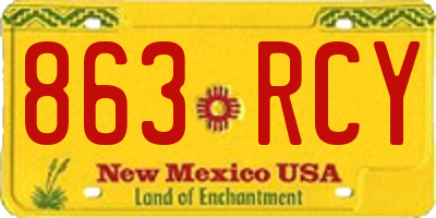 NM license plate 863RCY
