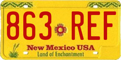 NM license plate 863REF