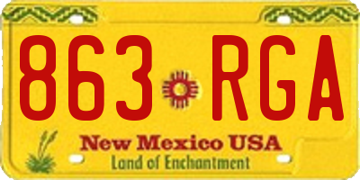 NM license plate 863RGA
