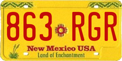 NM license plate 863RGR