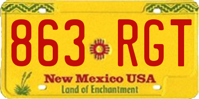 NM license plate 863RGT