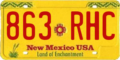 NM license plate 863RHC