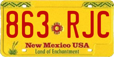 NM license plate 863RJC