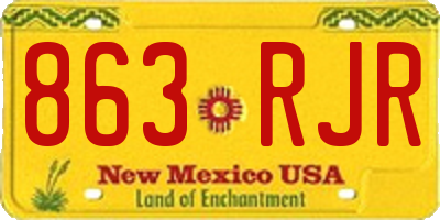NM license plate 863RJR