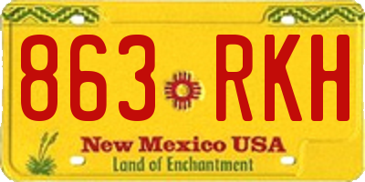 NM license plate 863RKH