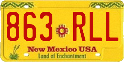 NM license plate 863RLL