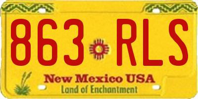 NM license plate 863RLS
