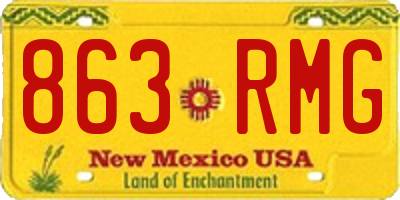 NM license plate 863RMG