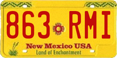 NM license plate 863RMI