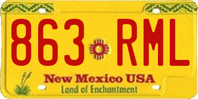 NM license plate 863RML