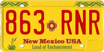 NM license plate 863RNR