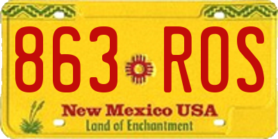NM license plate 863ROS