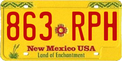 NM license plate 863RPH