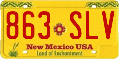 NM license plate 863SLV