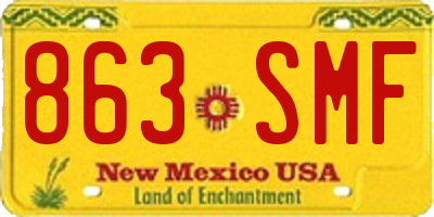 NM license plate 863SMF