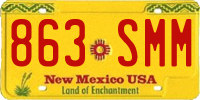 NM license plate 863SMM