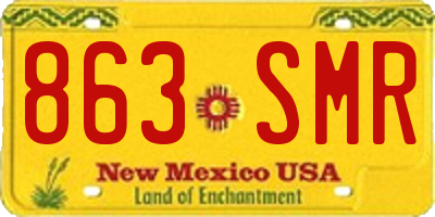 NM license plate 863SMR
