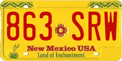 NM license plate 863SRW