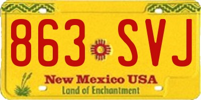 NM license plate 863SVJ