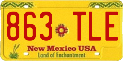 NM license plate 863TLE