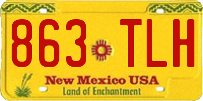 NM license plate 863TLH