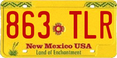 NM license plate 863TLR
