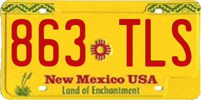 NM license plate 863TLS