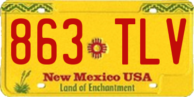 NM license plate 863TLV