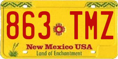 NM license plate 863TMZ