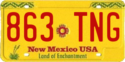 NM license plate 863TNG
